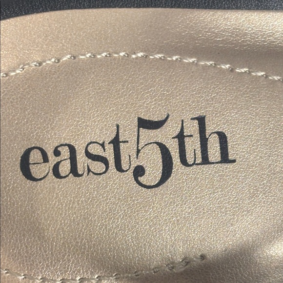 NWT East 5th Womens Reno Black Textile Slingback Strap Wedge Sandals Size 8M - Picture 7 of 9